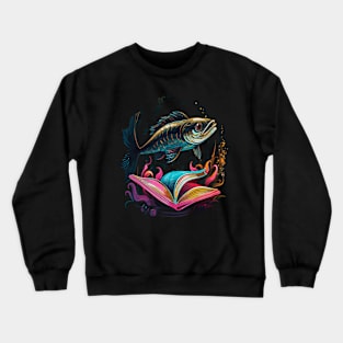 Oarfish Reads Book Crewneck Sweatshirt